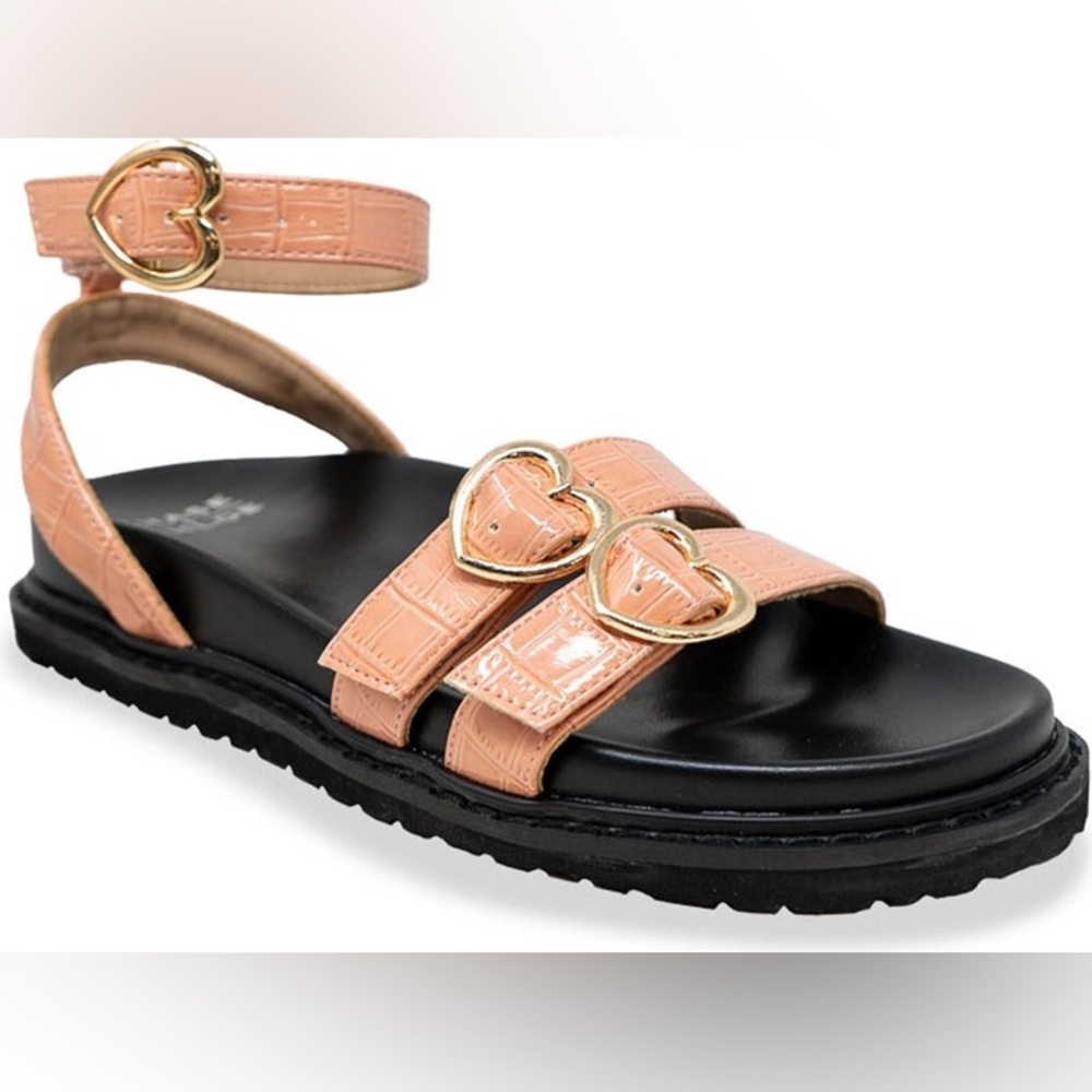 CHASE AND CHLOE ELAXI FLATFORM SANDAL Size 7 NIB