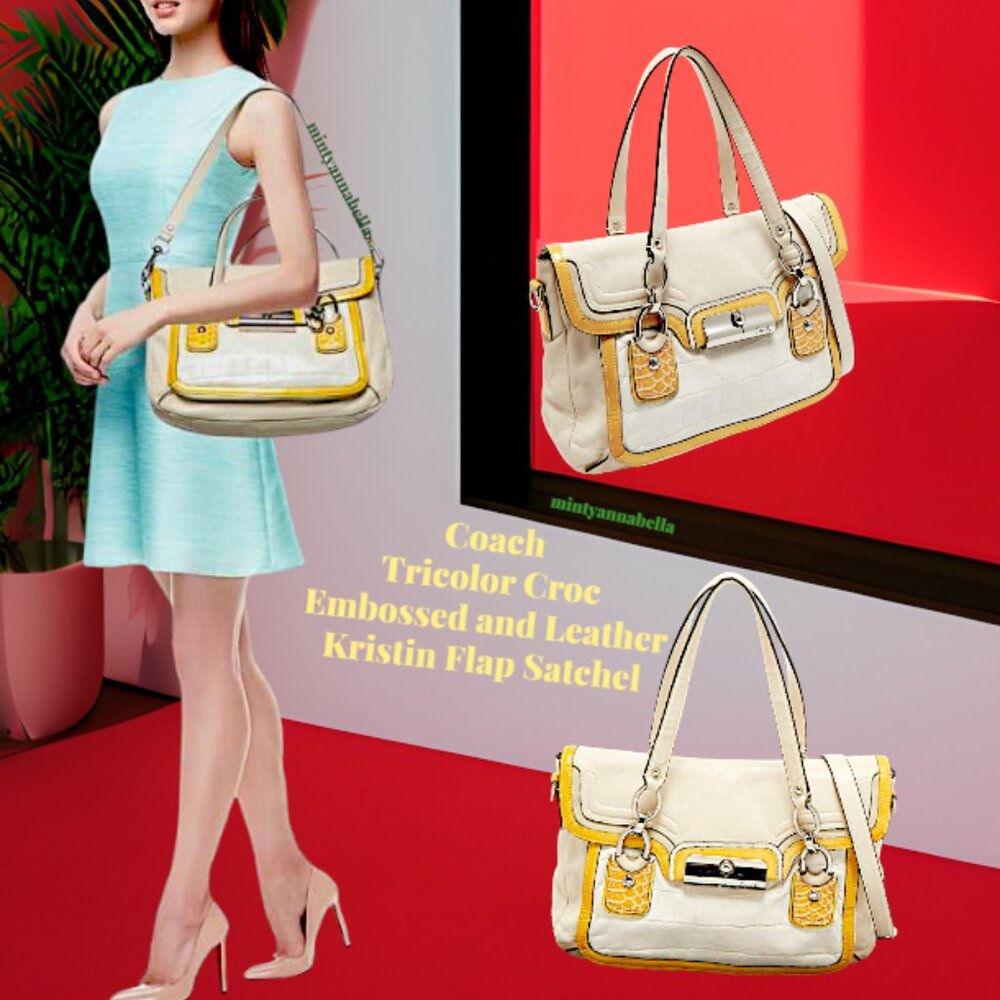 Coach Kristin Spectator Leather Flap Satchel