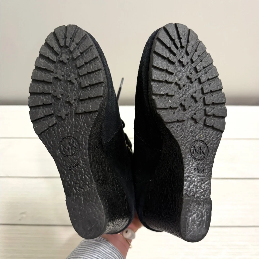 Womens MICHAEL Michael Kors Rory Wedge Booties, Black Size 8.5M - Picture 3 of 5