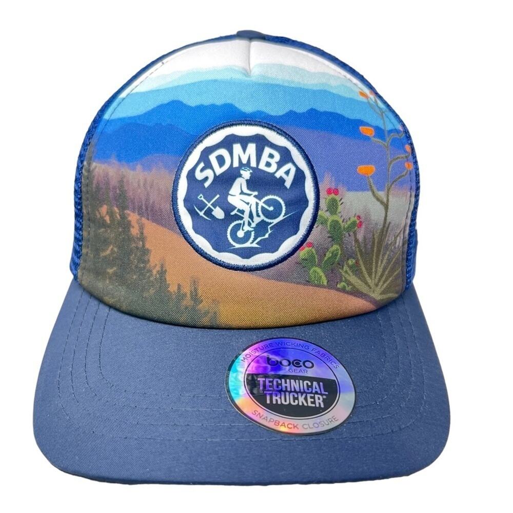 NWT Boco Gear SDMBA Technical Trucker Hat Cap Snapback Closure Shimano