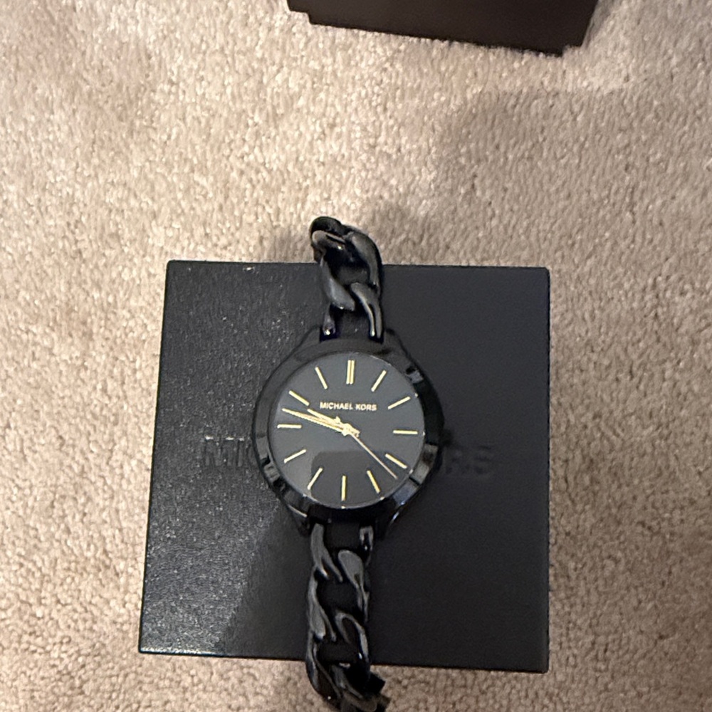 Women’s Michael Kors Black Chain Bracelet Watch