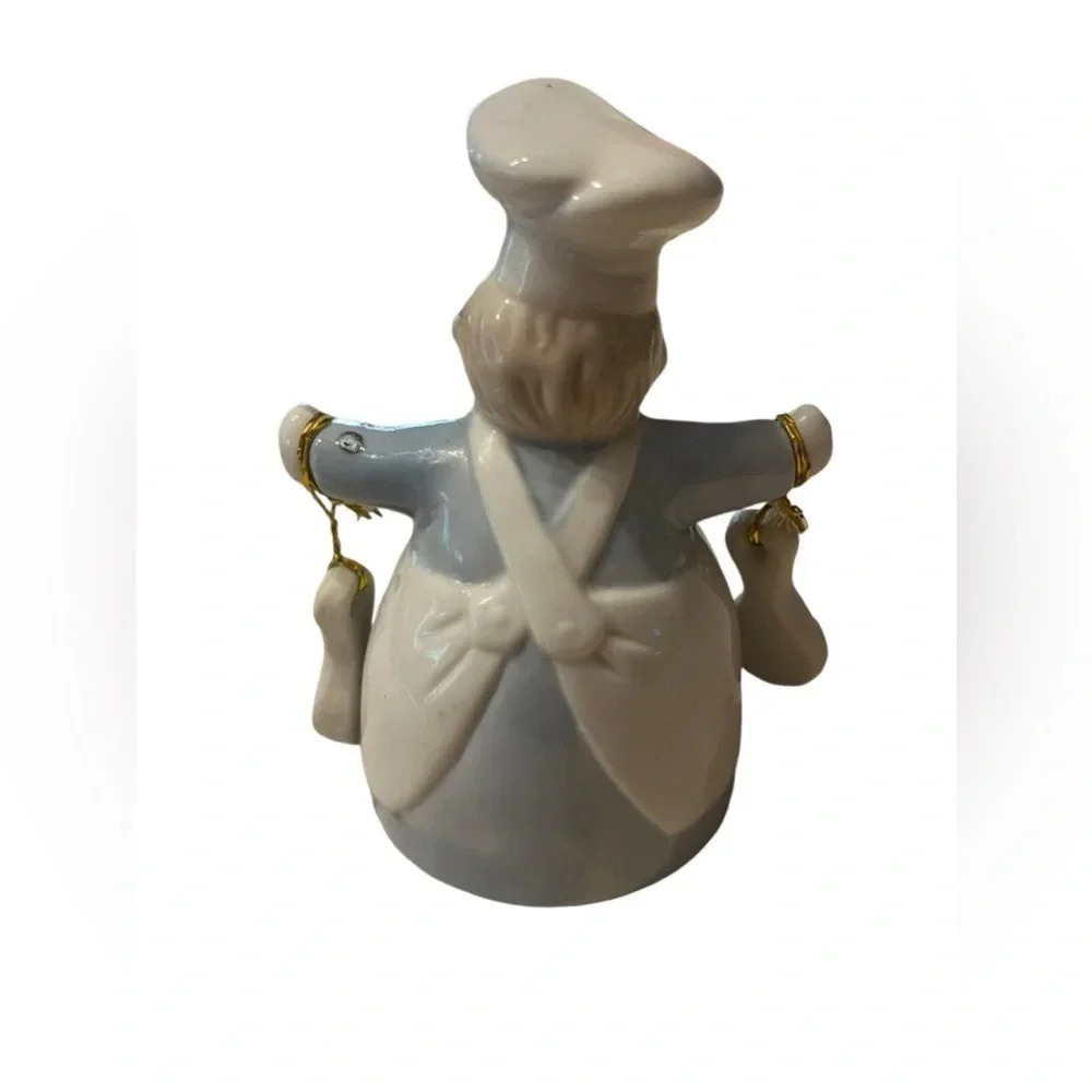 Vintage Chef Dinner Bell, Ceramic Spoons Made In Japan - Picture 3 of 5