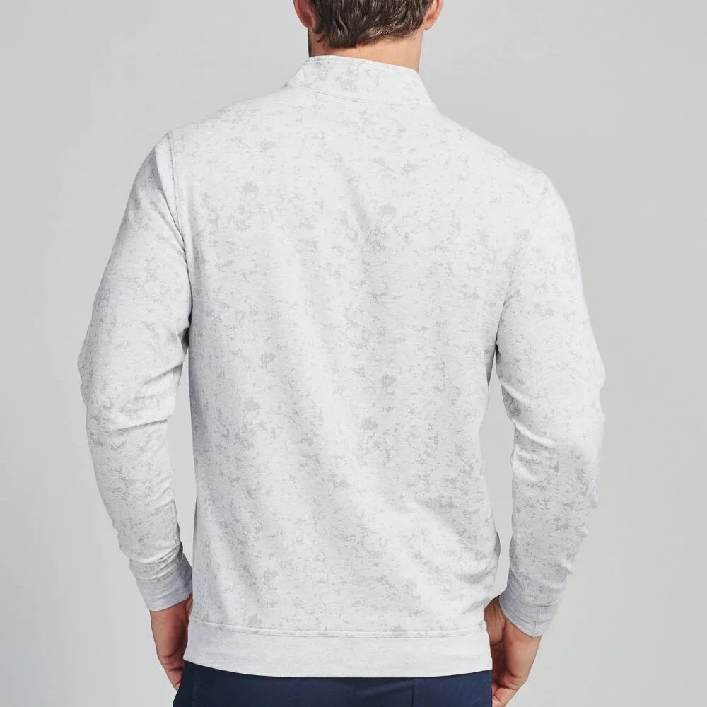 Tasc Performance Cloud French Terry Quarter Zip Pullover Sweater $118 in Grey - Picture 2 of 10