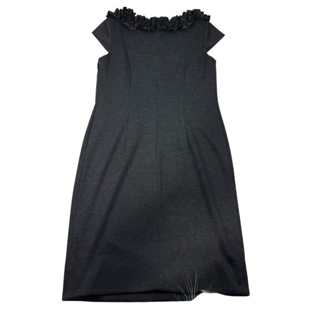 Cache Knit Sheath Dress Gray Size 8