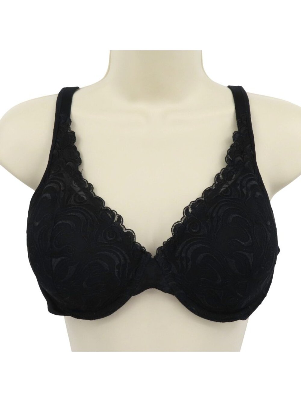 Playtex 36C Bra 4513 Secrets Beautiful Lift Embroidered Underwire Lined Lace