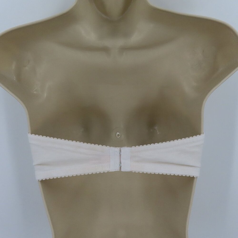 Gilligan & Omalley 36B Bra White Eyelet Lace Scallop Trim Strapless Underwire - Picture 3 of 12