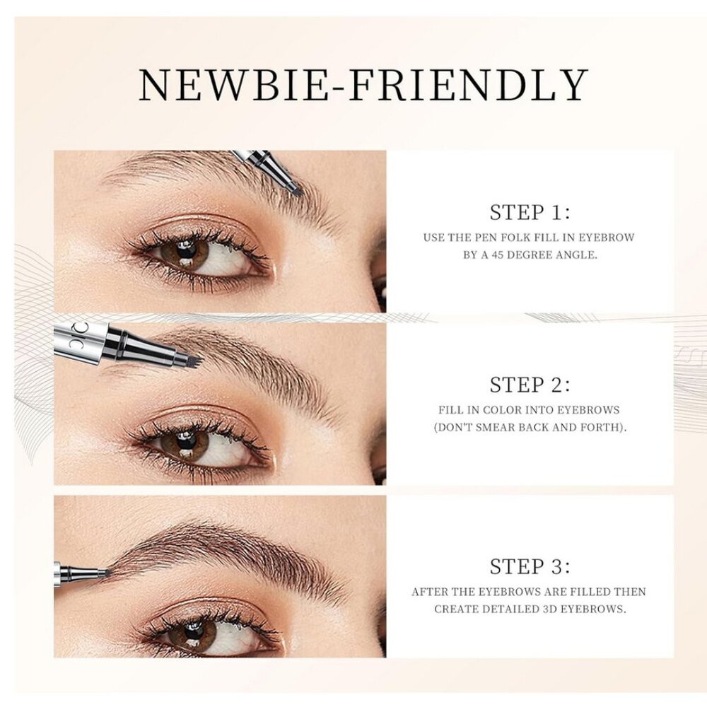 3 QIC Dark Brown Eyebrow Microblading Pens - Picture 4 of 7