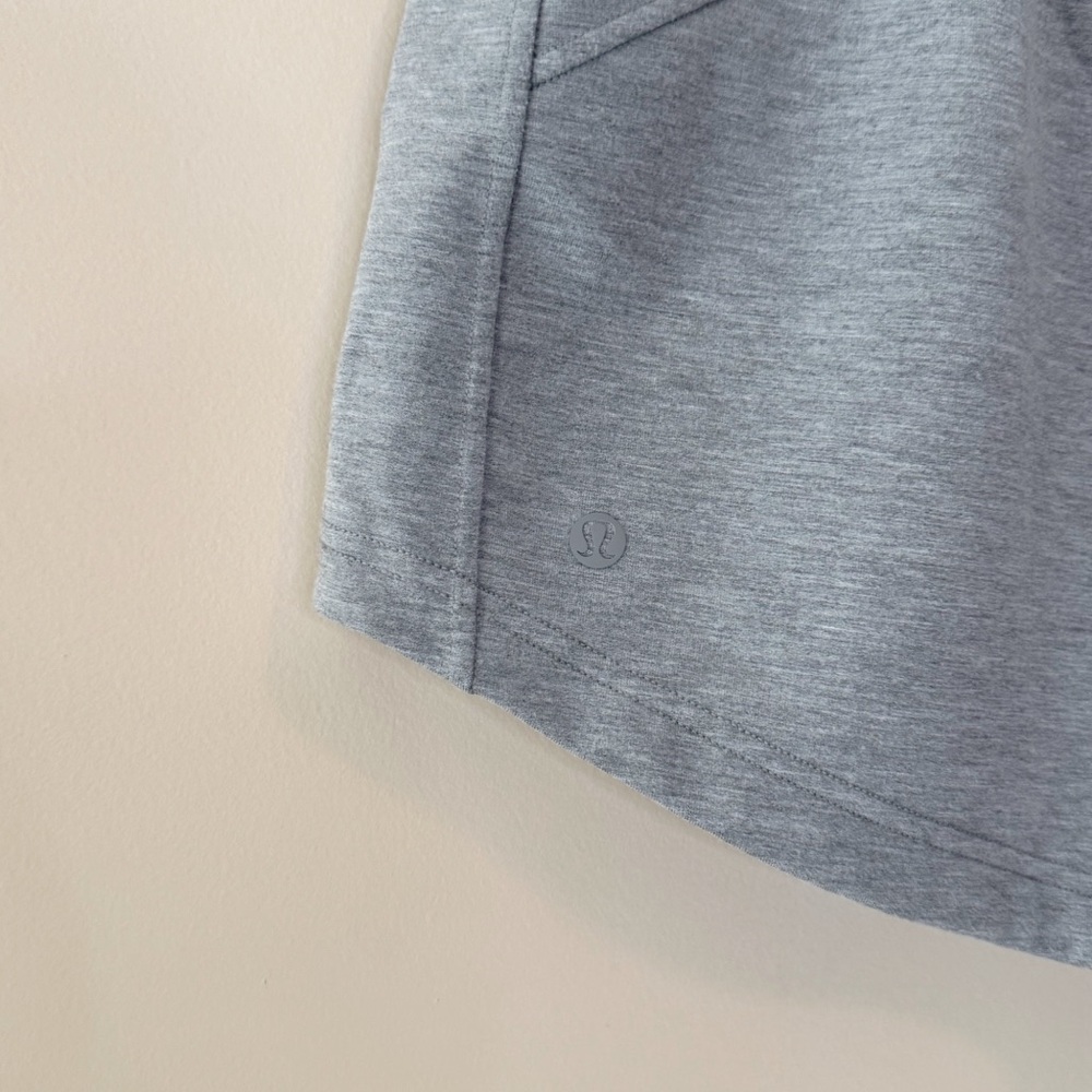 Lululemon Inner Glow Short 3" Modal Heathered Core Medium Grey Sweatshort Size 6 - Picture 3 of 6