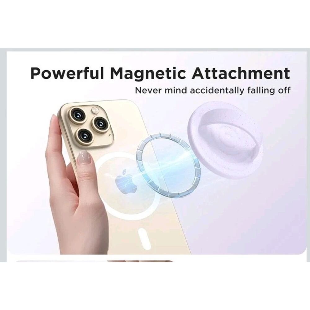 Magnetic Phone Grip Holder Compatible with MagSafe, Ultra Thin Silicone... - Picture 4 of 9