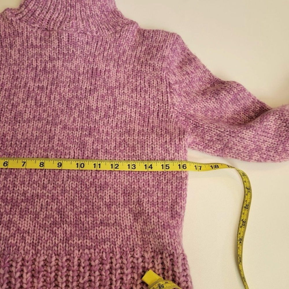 🇫🇷 Etam Paris Womens Orchid Wool Blend Turtleneck Jumper Sweater | M L EU 42 - Picture 9 of 9