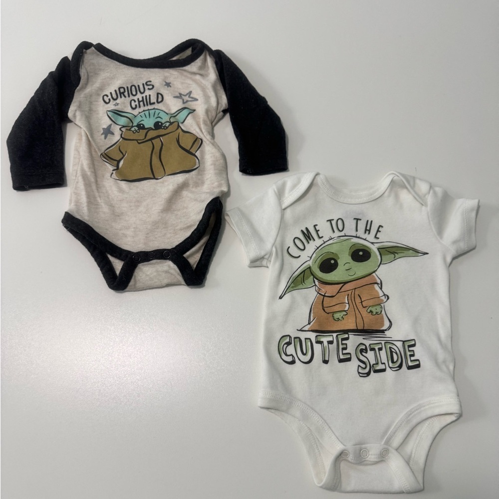 Star Wars The Child Set of two infant onesies