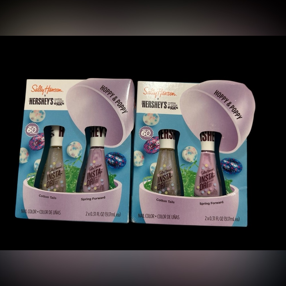 Lot of 2 Sally Hansen Insta-Dri Hershey's Cookies 'n' Creme Eggs Nail Polish