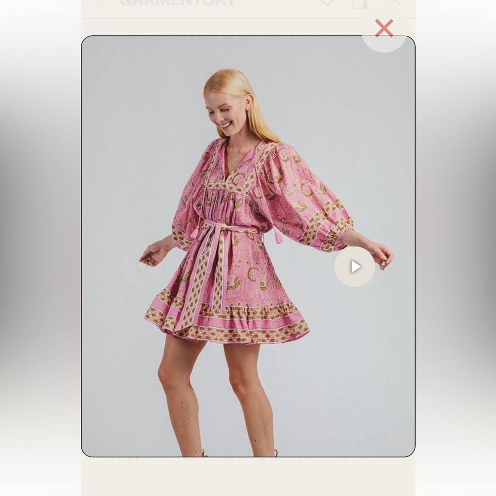Cleobella Pink Floral Magdalena Dress Size M