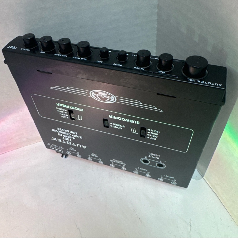 AUTOTEK 7007 4-Band Car Equalizer 2-Way Crossover Line Driver Subwoofer Control - Picture 11 of 12