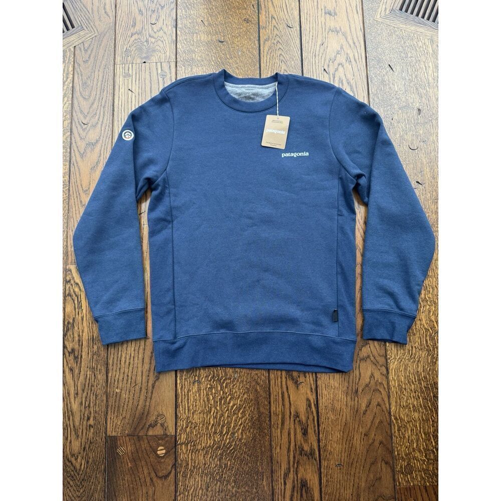 Patagonia Fitz Roy Icon Uprisal Crew Sweatshirt Men’s M / Womens L Blue NWT