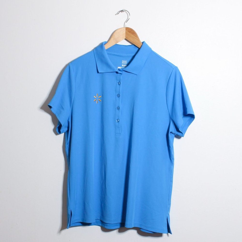 Walmart Employee Polo Womens XL Blue Uniform