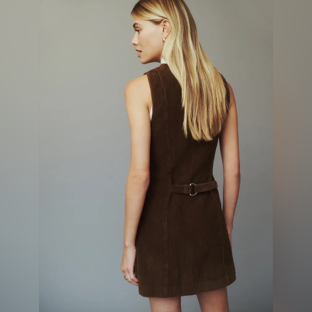 NWOT Reformation Jeans Suzie Corduroy Mini Dress - Picture 3 of 7