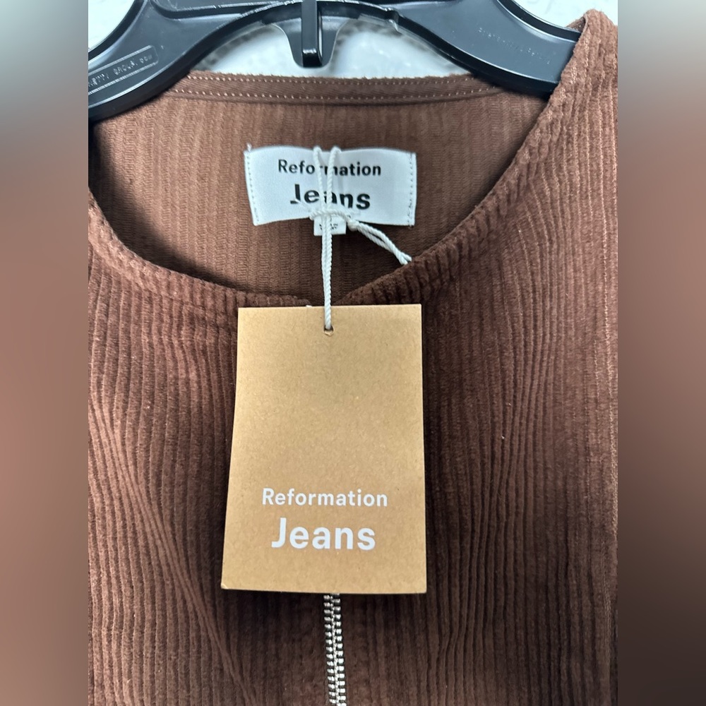 NWOT Reformation Jeans Suzie Corduroy Mini Dress - Picture 7 of 7