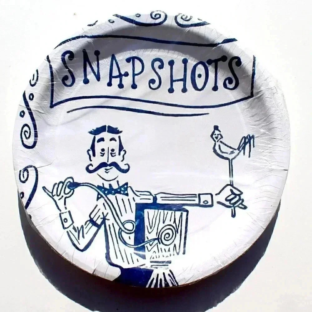 Photographer Snapshot Advertisement - 8 Pack Vintage Inspired Decor Paper Plate