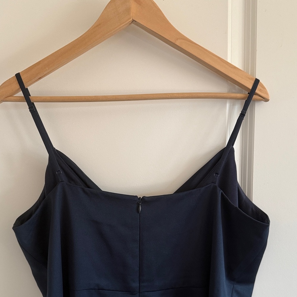 Adrianna Papell Midnight Blue Midi satin Dress size 16 | smoke free - Picture 6 of 6