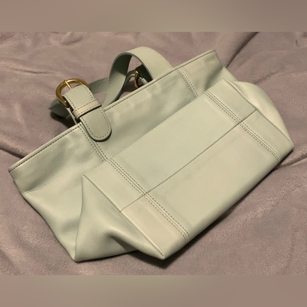 VTG NWOT Coach Waverly Tote Leather Handbag w/Zip-Top Closure Seafoam Green - Picture 11 of 14