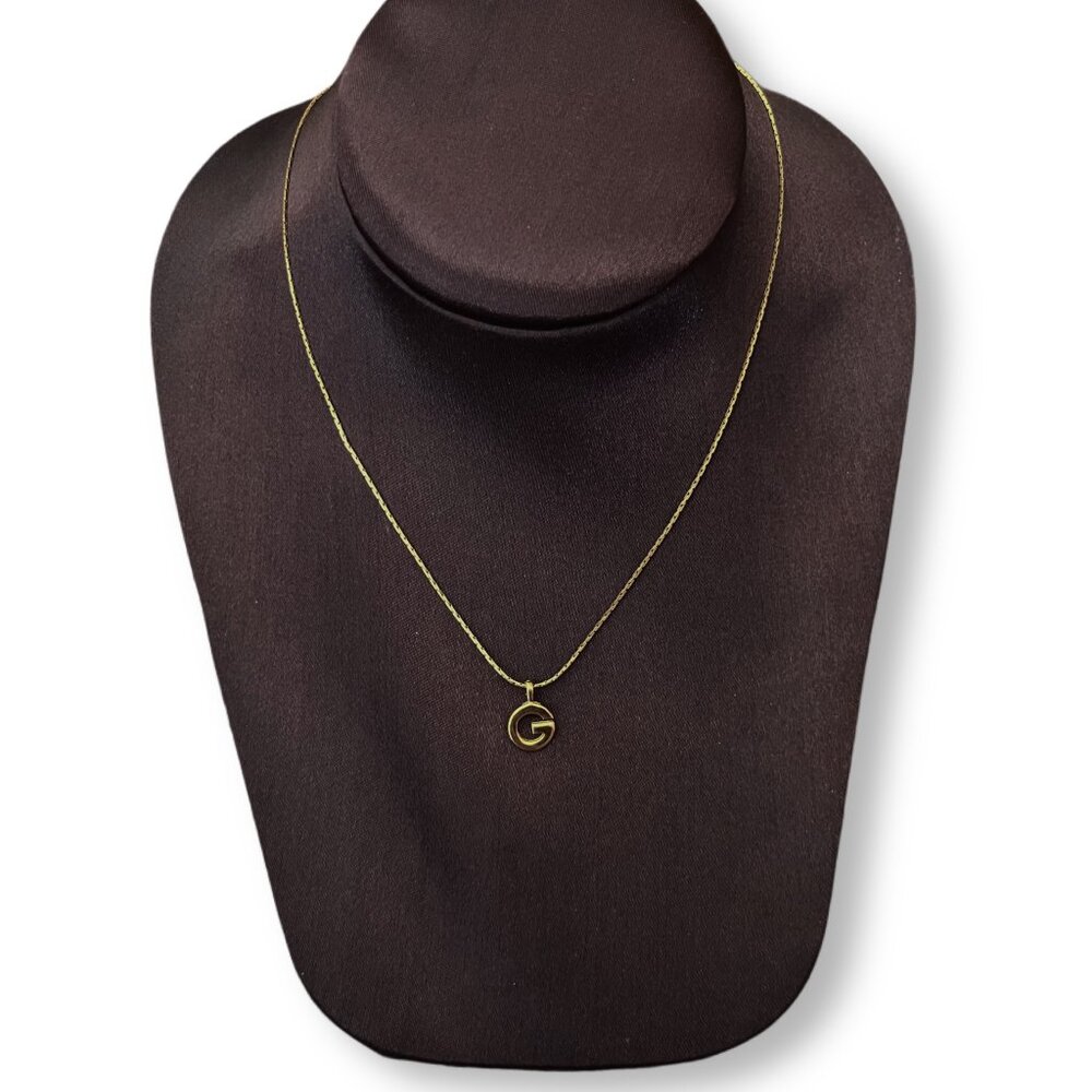 Vintage Givenchy 'G' Gold Necklace