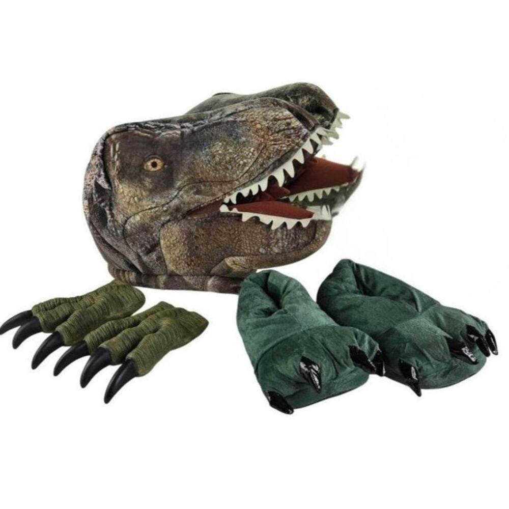Jurassic World EUC Dinosaur Oversized Halloween costume T-Rex set mask Unisex