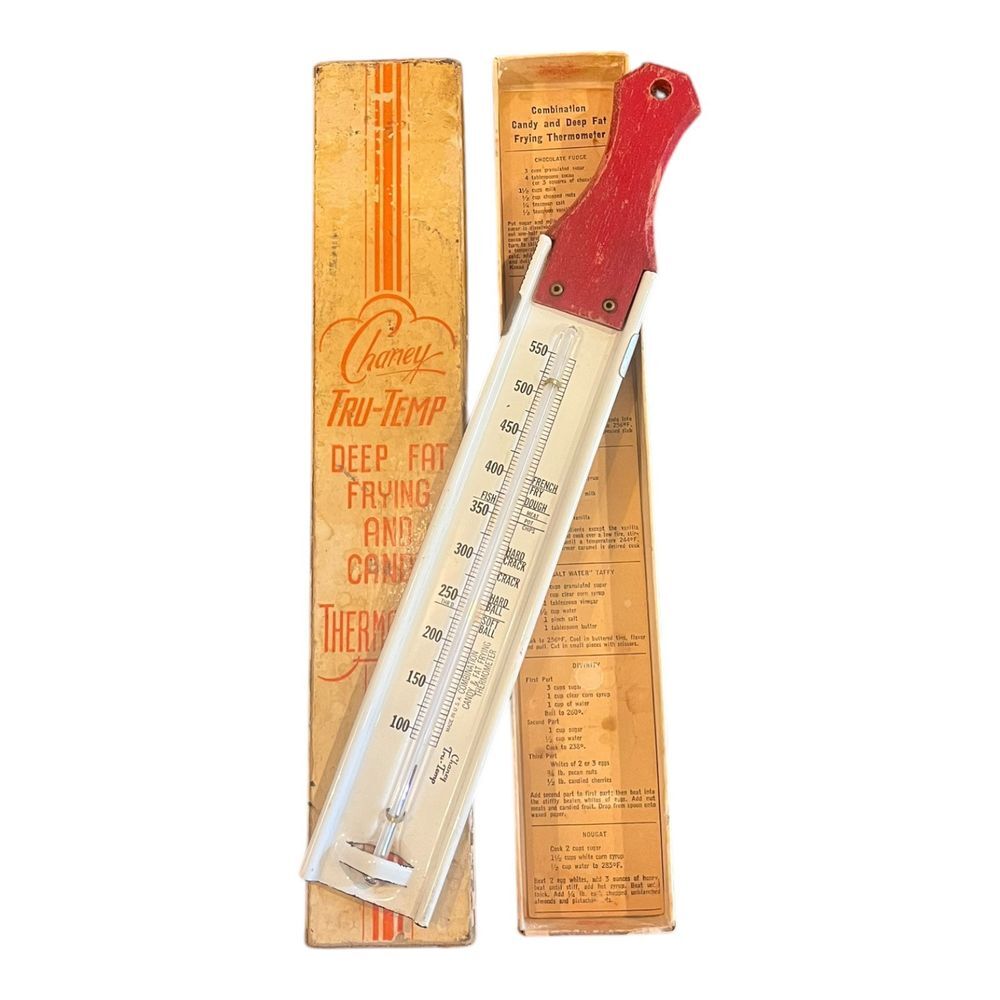 VTG Chaney Tru-Temp‎ Deep Fat Frying And Candy Thermometer w/Box
