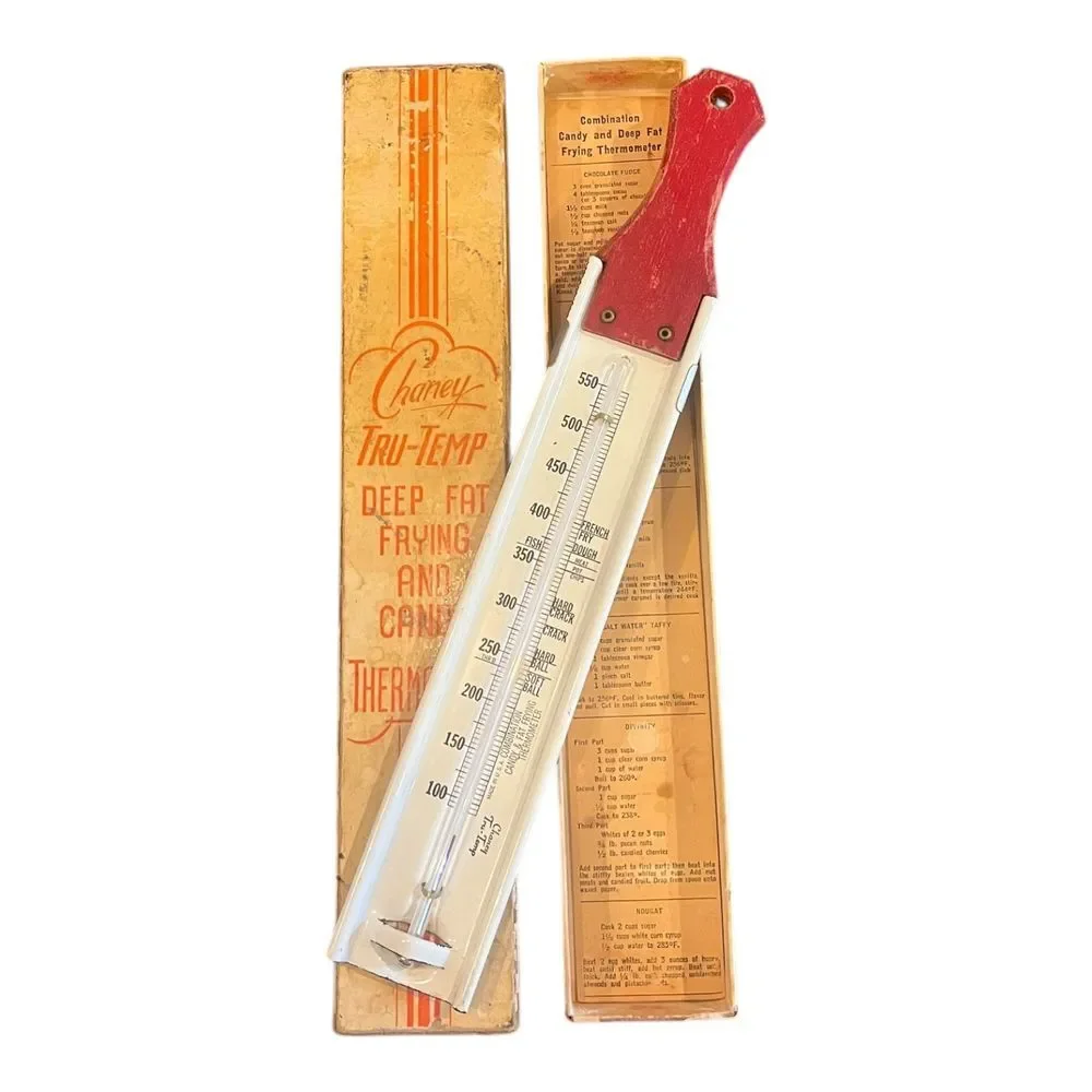 VTG Chaney Tru-Temp Deep Fat Frying And Candy Thermometer w/Box - Picture 1 of 3
