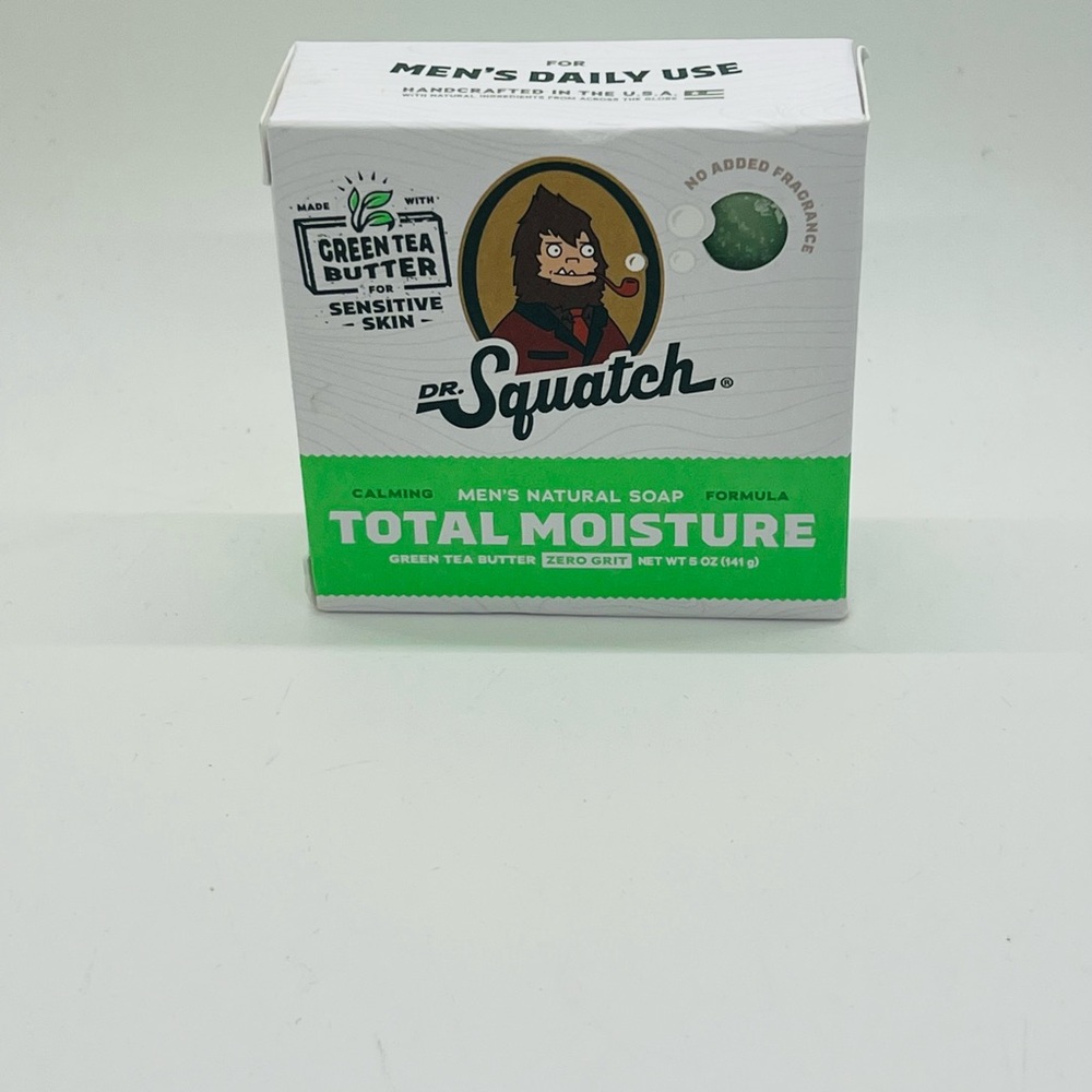 NWT Dr. Squatch Total Moisture Men's Natural Zero Grit Soap