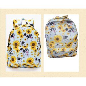 Cows and Sunflowers Yellow‎ Flower Girls Backpack