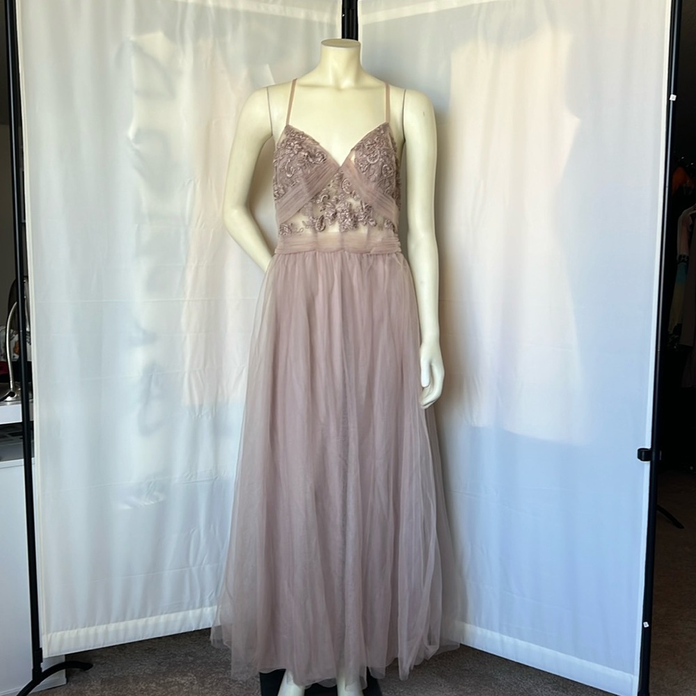 Azazie Lavender Embroidered Prom Dress