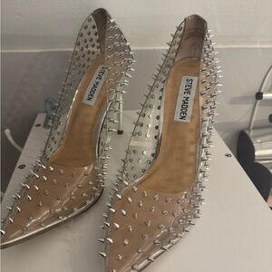 Steve Madden Metallic Spiked Heels