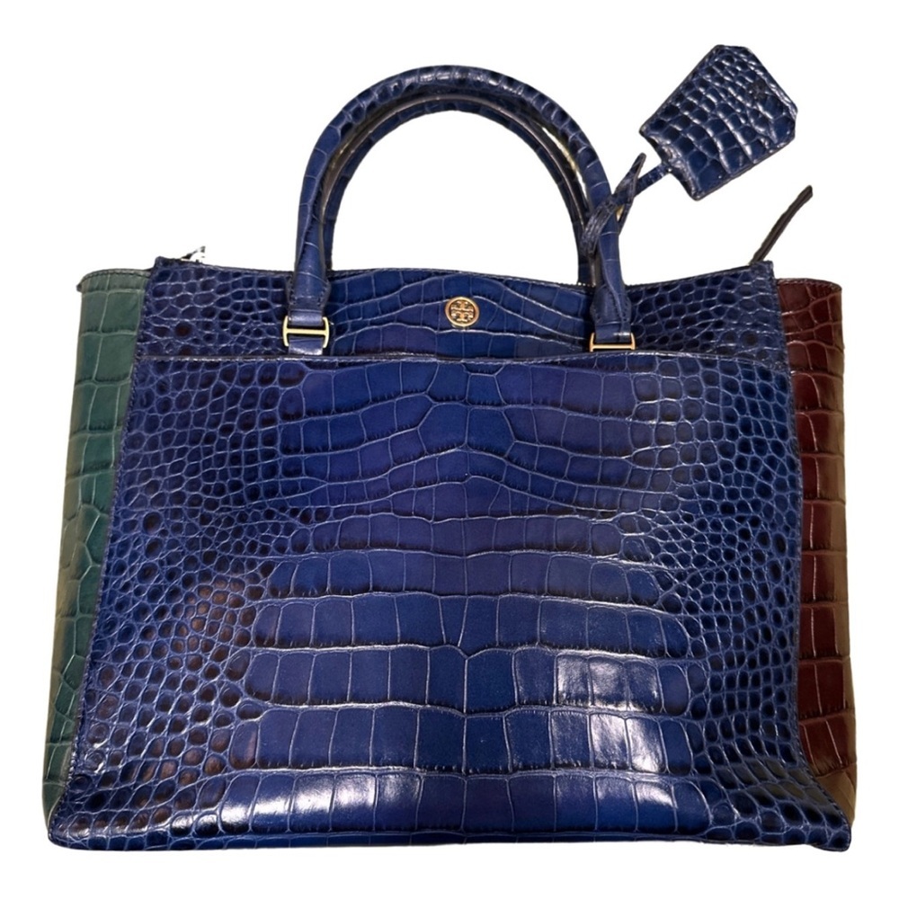 Tory Burch Multicolor Crocodile-Embossed Tote