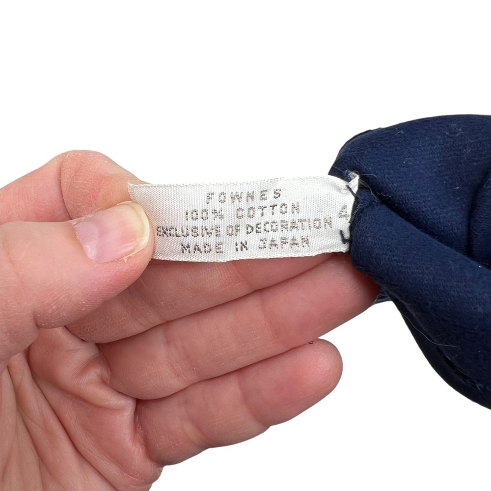 Lot of 6 Vintage Fownes Girls Navy Blue 100% Cotton Gloves Everyday Size 4 - Picture 9 of 11