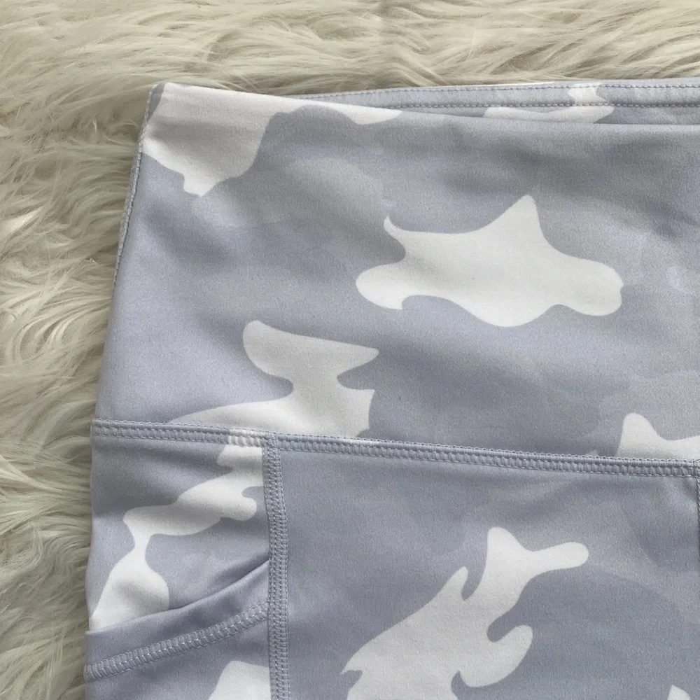 Yogalicious | White Camo Bike Shorts - Picture 2 of 12