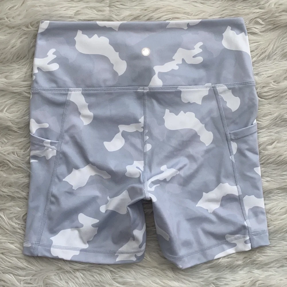 Yogalicious | White Camo Bike Shorts - Picture 6 of 12