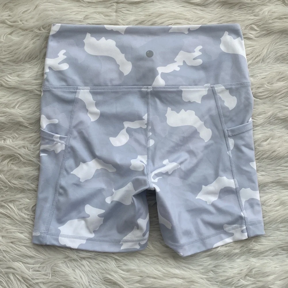Yogalicious | White Camo Bike Shorts - Picture 7 of 12