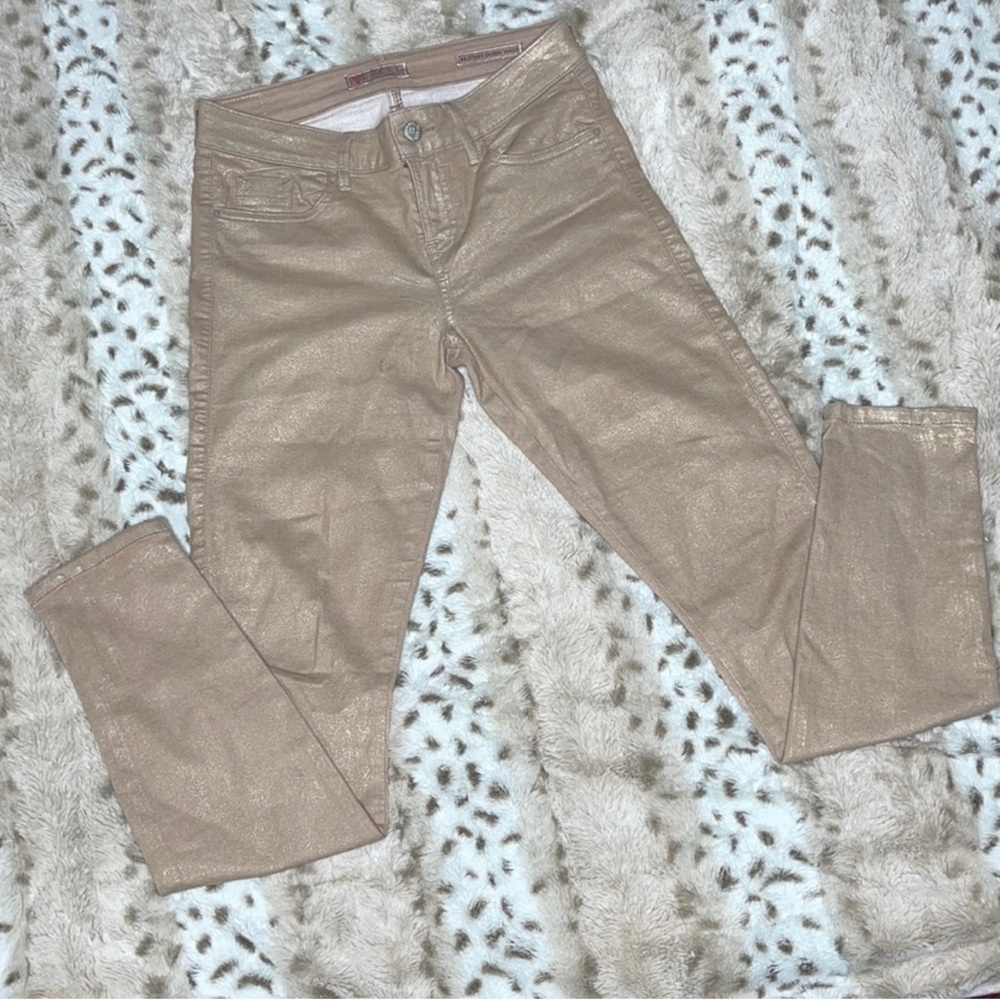 Guess Shimmering Gold Jeans Size 29 - Picture 3 of 10