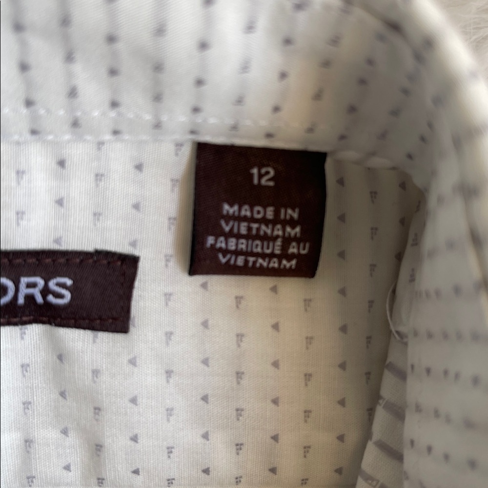 Michael Kors Boys Micro Patterned Long Sleeve Shirt Size 12 Regular. NWT. - Picture 5 of 9