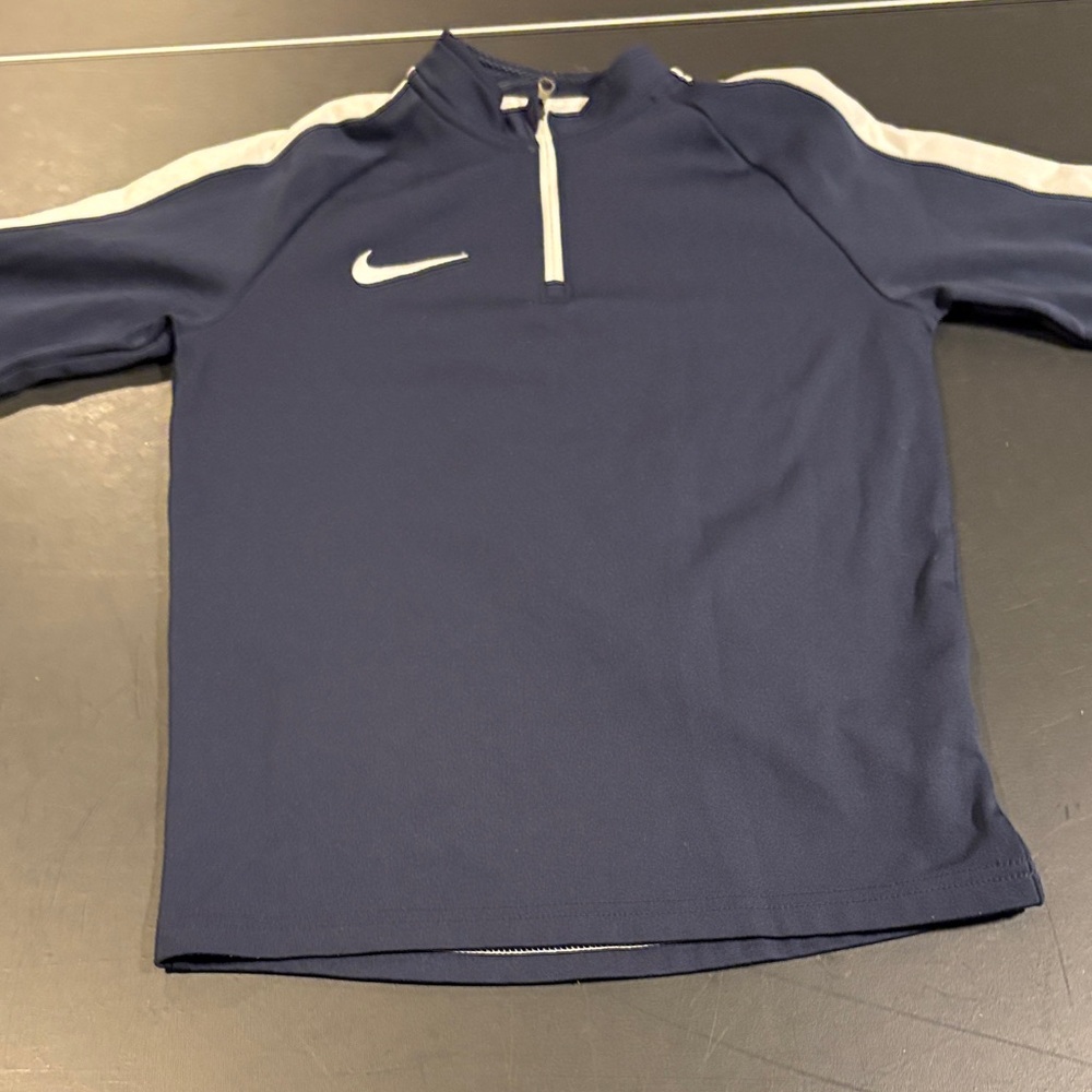 Nike Dark Blue and White Athletic Top