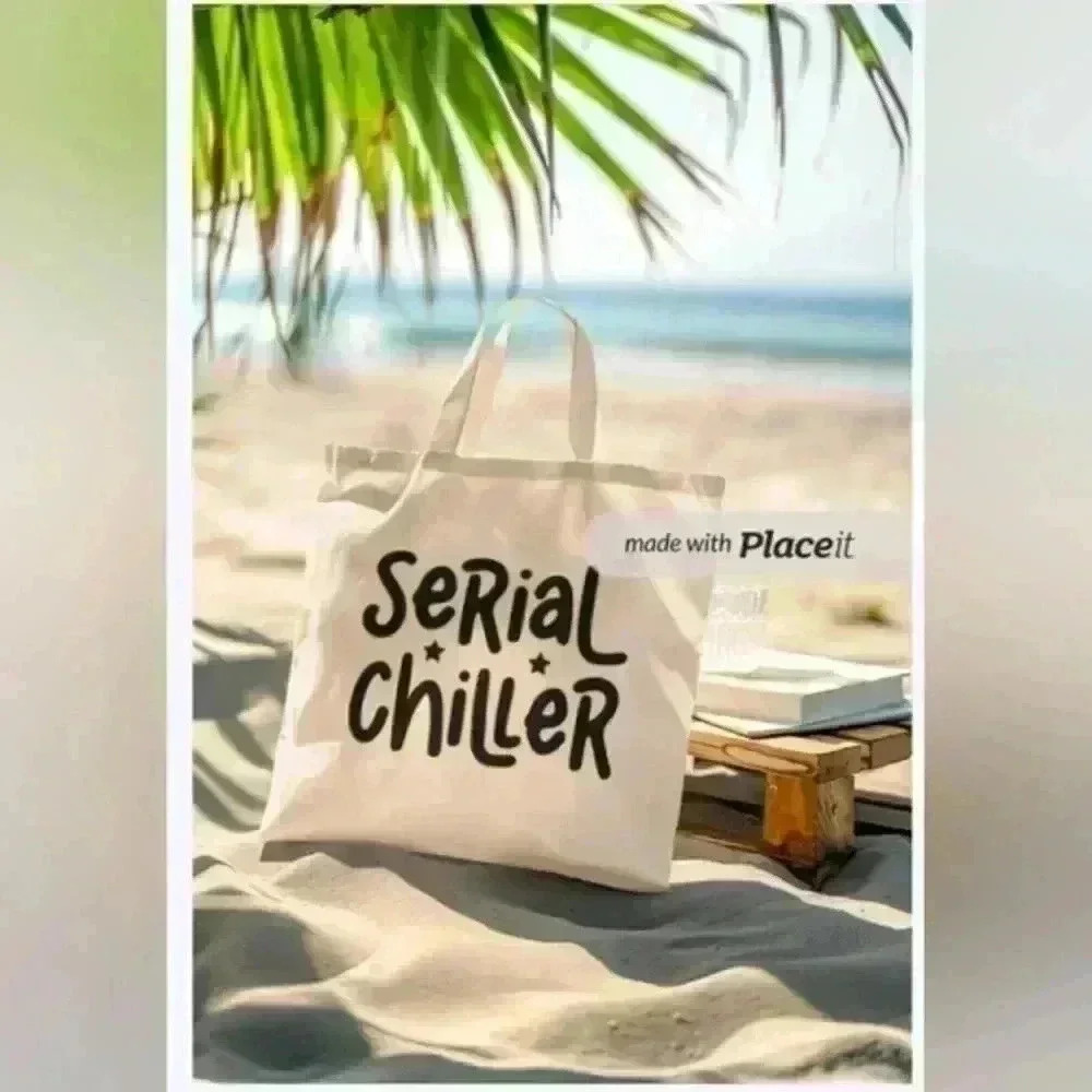 COPY - Serial chiller sarcastic funny quote tote recycled tote bag