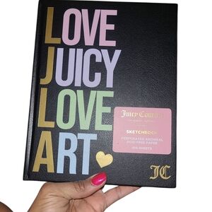 Juicy Couture Sketchbook with Colorful Lettering