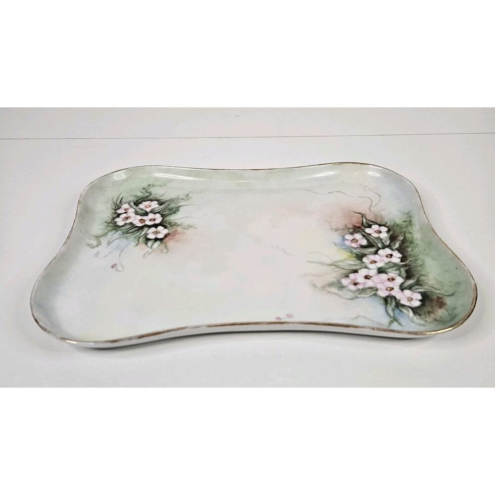 Antique Porcelain Vanity Set Dresser Tray Hand Painted MZ Austria & Bavaria - Picture 2 of 9