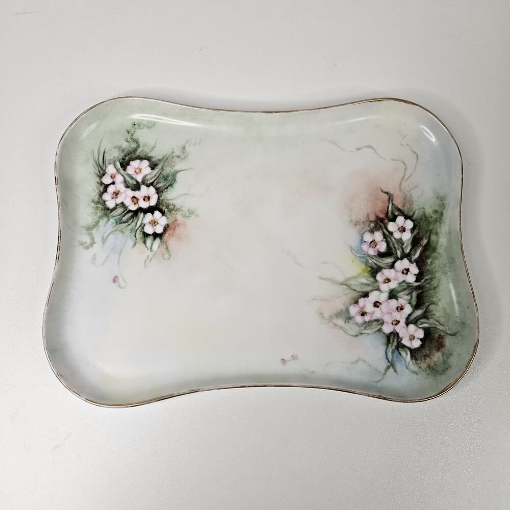 Antique Porcelain Vanity Set Dresser Tray Hand Painted MZ Austria & Bavaria - Picture 1 of 9