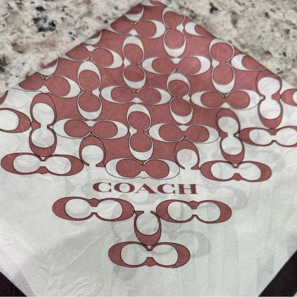 Coach Burgundy and Cream Coach
Silk scarf - Picture 9 of 9