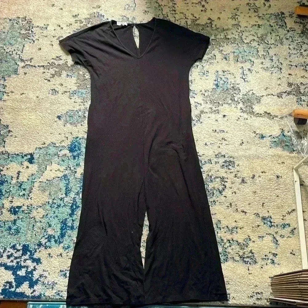 Amour Vert black jersey pocket jumpsuit M