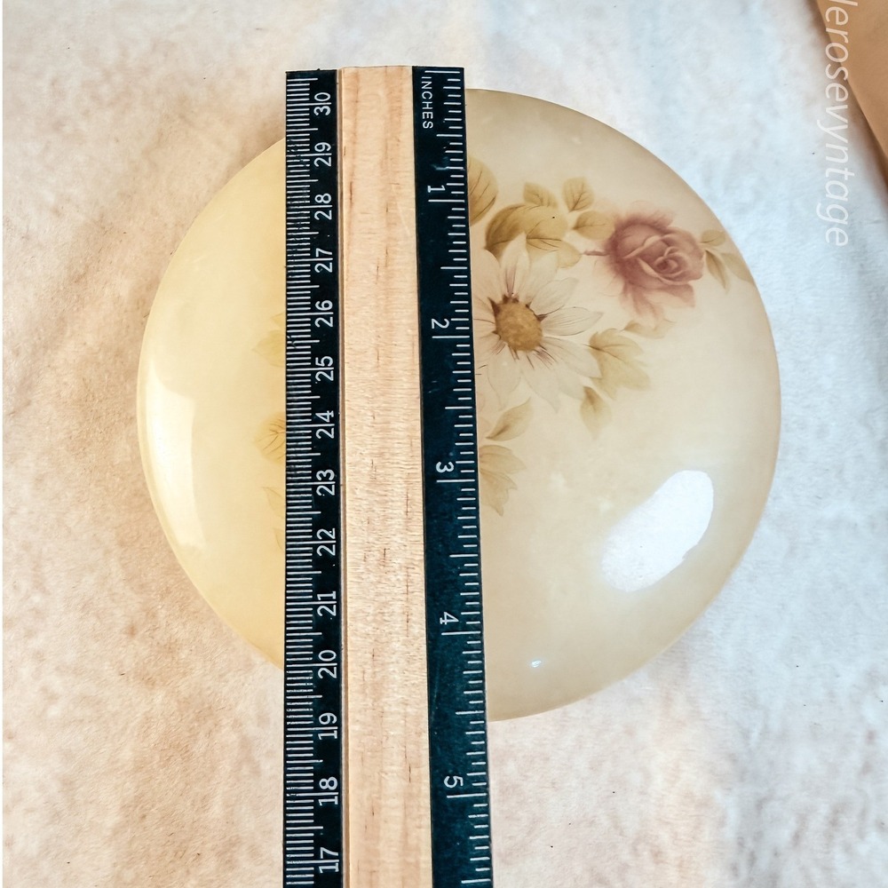 Floral Italian Alabaster Jewelry Casket - Picture 9 of 10