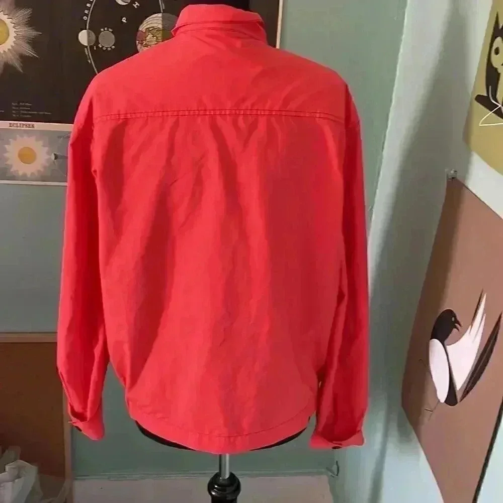 Fossil Bright orange lightweight windbreaker, large - Picture 3 of 7
