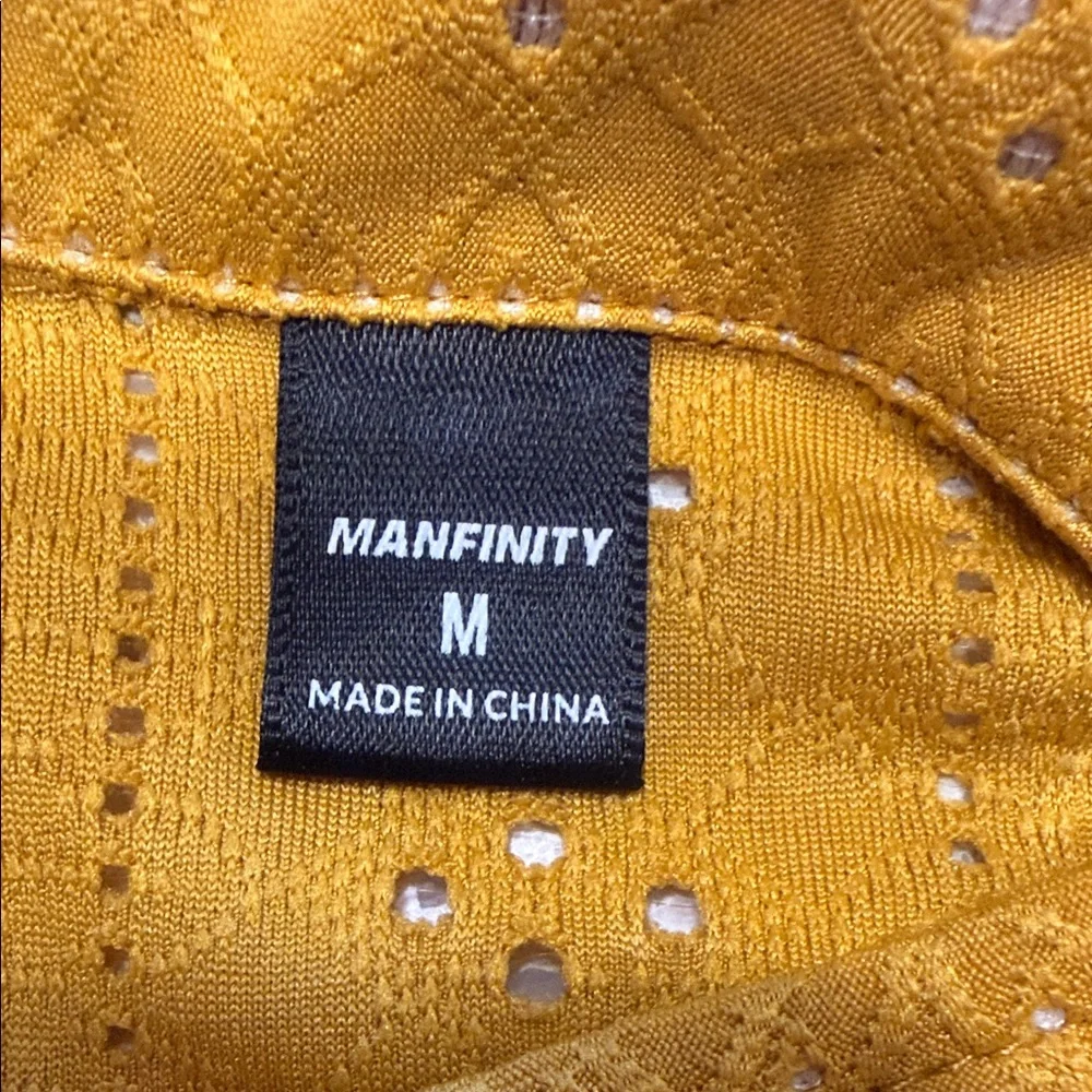 NFINITY Mustard Button Down Shirt - Picture 2 of 6